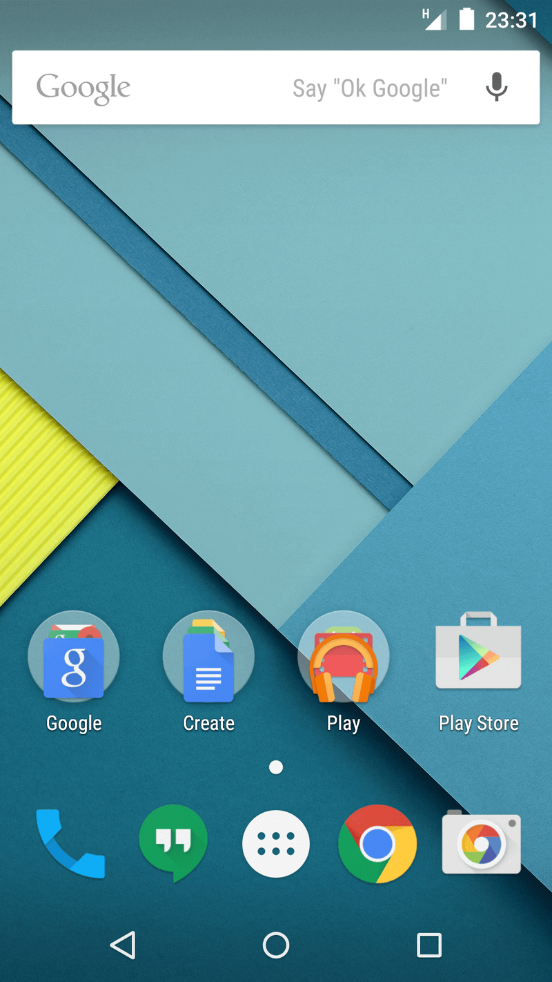 User Interface of Android Lollipop